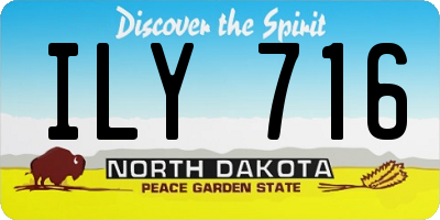 ND license plate ILY716