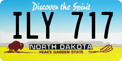 ND license plate ILY717