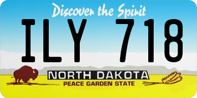 ND license plate ILY718