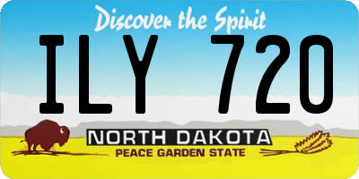 ND license plate ILY720