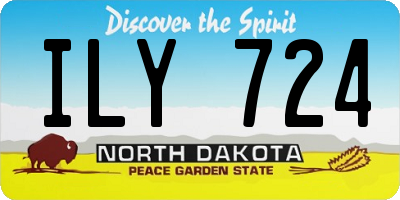 ND license plate ILY724
