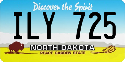 ND license plate ILY725