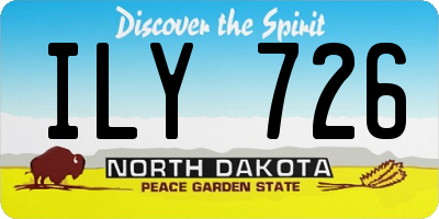 ND license plate ILY726