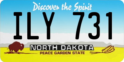 ND license plate ILY731