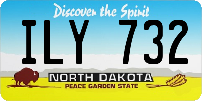 ND license plate ILY732