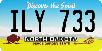 ND license plate ILY733