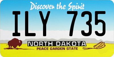 ND license plate ILY735