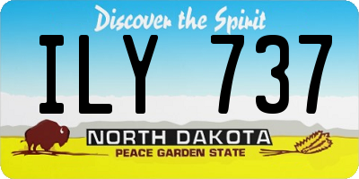 ND license plate ILY737