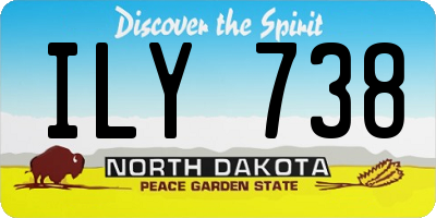 ND license plate ILY738