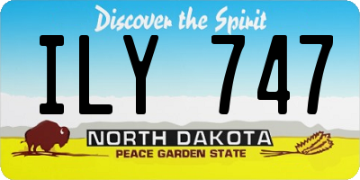 ND license plate ILY747