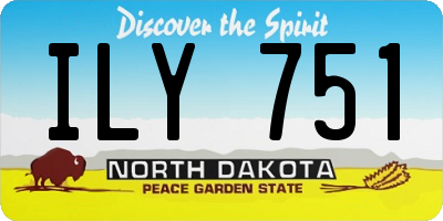 ND license plate ILY751