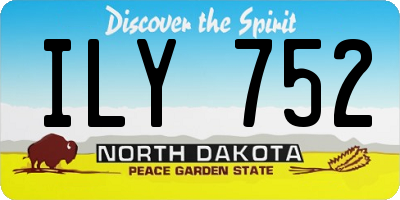 ND license plate ILY752
