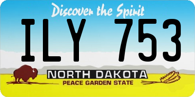 ND license plate ILY753