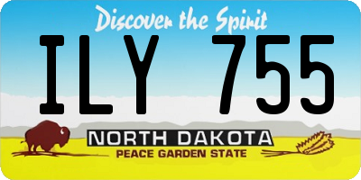 ND license plate ILY755