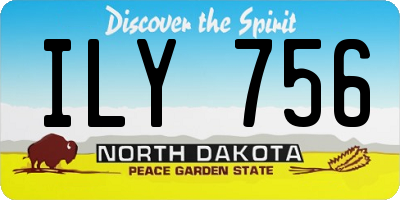 ND license plate ILY756