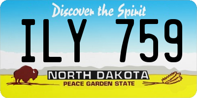 ND license plate ILY759