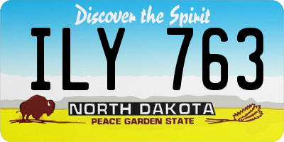 ND license plate ILY763