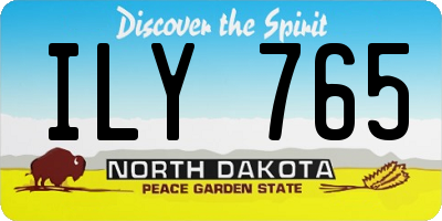 ND license plate ILY765
