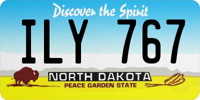 ND license plate ILY767