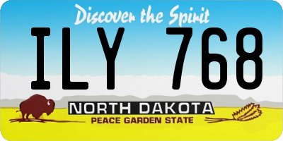 ND license plate ILY768