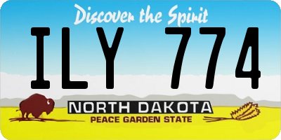 ND license plate ILY774