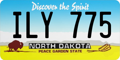 ND license plate ILY775