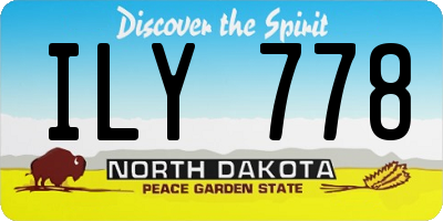 ND license plate ILY778