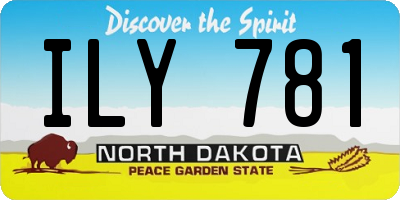 ND license plate ILY781