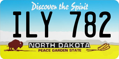 ND license plate ILY782