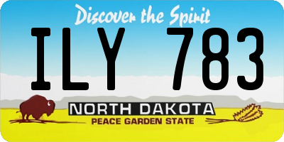ND license plate ILY783