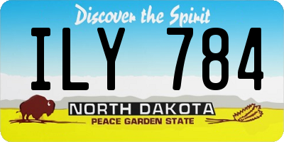 ND license plate ILY784