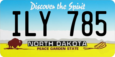 ND license plate ILY785
