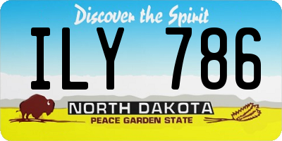 ND license plate ILY786
