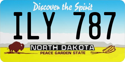 ND license plate ILY787