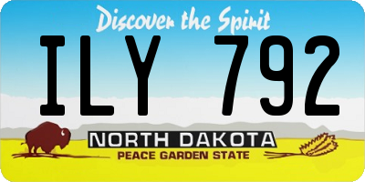 ND license plate ILY792