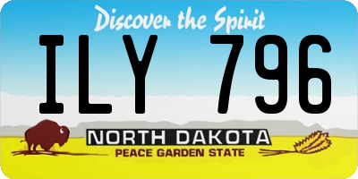 ND license plate ILY796