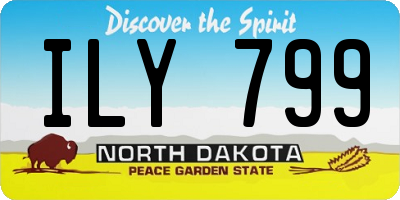 ND license plate ILY799