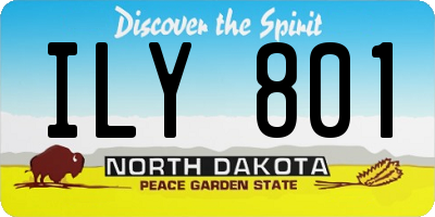 ND license plate ILY801