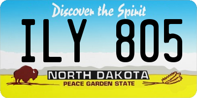 ND license plate ILY805