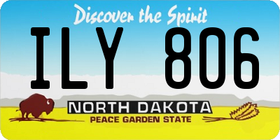 ND license plate ILY806