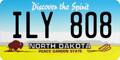 ND license plate ILY808