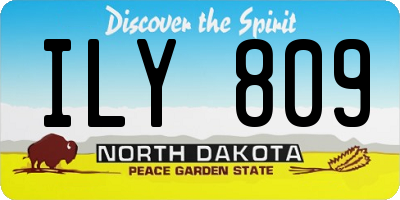 ND license plate ILY809