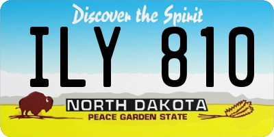 ND license plate ILY810