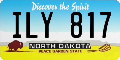 ND license plate ILY817