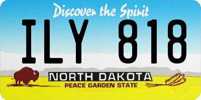 ND license plate ILY818