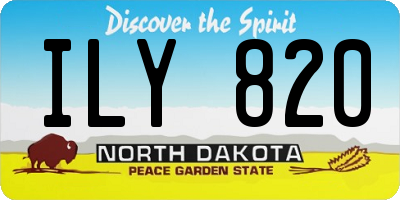 ND license plate ILY820