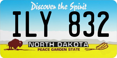 ND license plate ILY832