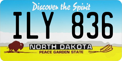 ND license plate ILY836