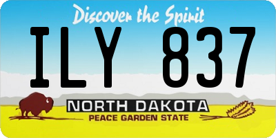 ND license plate ILY837