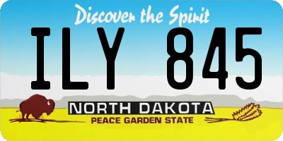 ND license plate ILY845